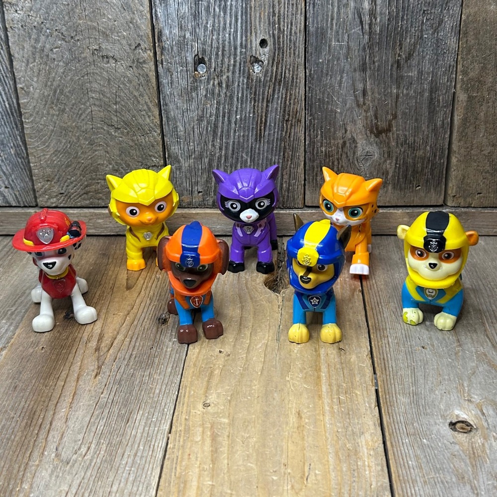 Paw Patrol Cat Pack Sea Patrol Action Figure Lot Marshall Chase Rubble Zuma